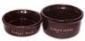 Tea Cup Dog Bowl Set Chocolate